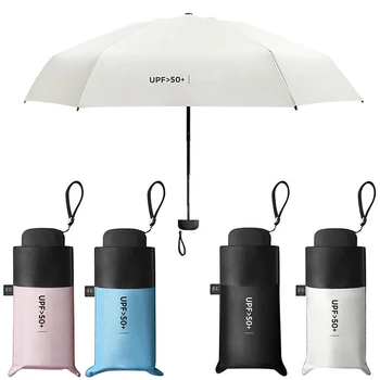 Mini Pocket Skėtis Moterų UV Mažas Skėčiai nuo Lietaus Moterų Vandeniui Vyrų Saulės Skėtis Patogus Merginos Kelionės Parapluie Vaikas Nauja