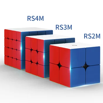Moyu RS3M 2020 Magnetinio 3x3x3 MFRS3 Greitis Magic Cube Professioanl 2x2x2 RS2M 4x4x4 RS4M Įspūdį Švietimo Žaislai Vaikams