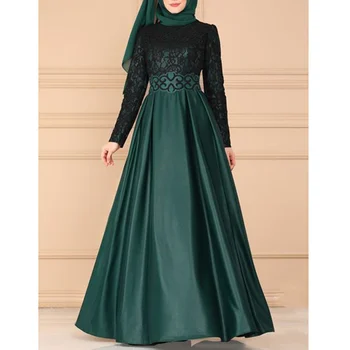 Dubajaus Moterų Ilgos Suknelės Musulmonų Kaftan Islamo Skraiste Femme Moterims Abaja Rudenį Malda Moteriška Suknelė Vakare Kratinys Drabužiai