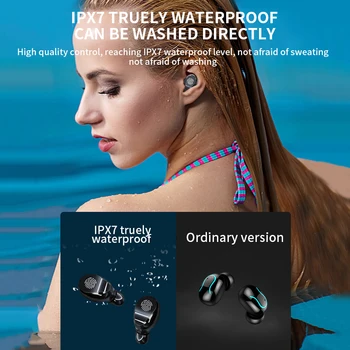 Bluetooth 5.0 laisvų rankų įranga V8 TWS belaidės ausinės LED touch ausinių sporto vandeniui ausinės ausinės su įkrovimo atveju pk B5