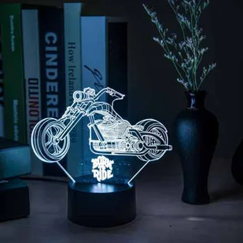 7 Spalvų Keitimas transporto Nuoma Naktį Šviesos 3D Led Lempos