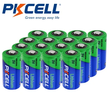 12Pcs PKCELL CR123A Ličio baterija CR 123A CR17345 16340 cr123a 3v neįkraunamų Baterijų Fotoaparato Dujų skaitiklis pagrindinis sausas
