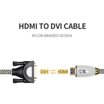 PCER HDMI į DVI Kabelis Garso ir Vaizdo Kabelis DVI HDMI male vyrų kabelis PC Stebėti HDTV Projektorius DVI24+1 Male HDMI DVI