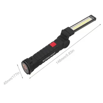 COB Darbo Žibintuvėlis LED Žibintuvėlis, Transporto priemonės Remontas Lempos USB Įkrovimo Magnetinio 360 sukasi Nešiojami Žibintai