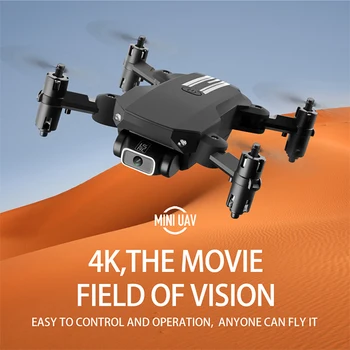 Mini Sulankstomas Quadcopter RC Drone 4K HD Dual Camera WiFi Fpv Oro Slėgio Aukščio Laikyti Juoda Ir Pilka Plaukioja Sraigtasparnis Žaislai