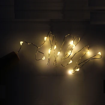 3/6pcs akumuliatoriaus LED varinės vielos Žvaigždėtą Styginių Šviesos Pasakų vyno butelio kamščio led pasakų žibintai kalėdų šviesos girlianda šaliai dekoro