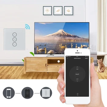 TUYA Smart Home WiFi Elektros Touch Venecijos Langinių Jungiklis Tuya / Smart Gyvenimo APP Valdymas Balsu Alexa Echo Mechaninė Variklio
