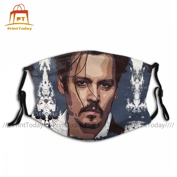 Suaugusieji Juokinga Johnny Depp Veido Kaukė Dekoratyvinis Prabangūs Audiniai Veido, Nagų Kaukė Su Filtrais