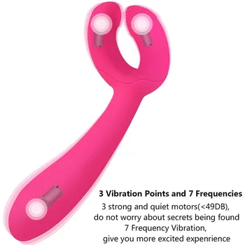 G-Spot Triušis 3 Varikliai Dildo Vibratorius, Sekso Žaislai Moterims, Vyrams Suaugusiųjų Klitorio Stimuliatorius Porų Silikono Makštį, Varpą Massager