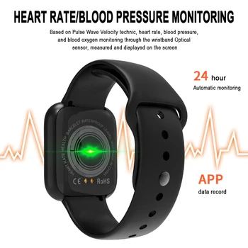 Elektroniniai skaitmeniniai laikrodžiai Vyrams, Moterims Kraujo Spaudimas, Širdies ritmo Vandeniui Tracker Sporto Laikrodis Žiūrėti Smart 