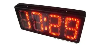 Didelio dydžio 8inch aukštis pobūdžio 4digits raudona laiko ir temperatūros laikrodis(HST4-8R)sieninis laikrodis