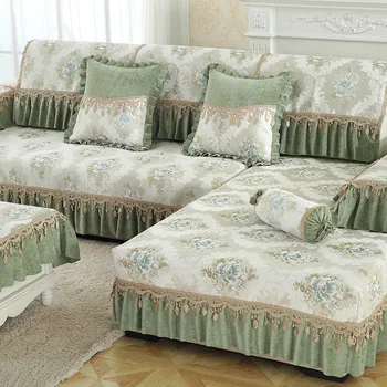 2019 naujų ūkio subjektų, kurių skerspjūvio sofos apima europos gėlių, prabangos neslidūs visiškai sofos padengti sofa rankšluostį namų tekstilės diningroom