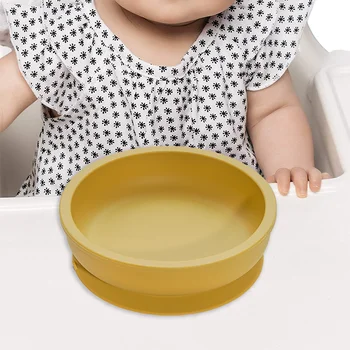 Maistas Saugus Patvirtinti Silikono Kūdikiams Stalo Vientisos Spalvos Kūdikių Dubenėlį Vaikams Nešiojamų Gyvis Dubuo Nustatyti Bamblys Vakarienė Plokštės