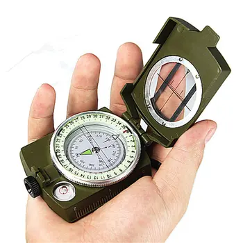 Amerikos Metalo Kompaso Šiaurės High-End Veidrodėliai Karinius Standartus Karinės Ventiliatorius K4580 Multi-Funkcija Šviesos Kompasas