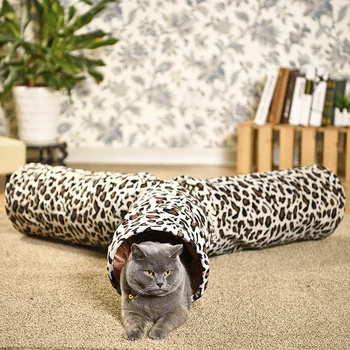 Katė Tunelio Leopardas Spausdinti Crinkly 3 Būdai, Kaip Pet Tunelio Kačiukas Žaisti Žaislas Išardomi Triušio Žaislai, Kačių Žaislas Produktų Įdomus