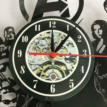 AC DC Vinilo Įrašas Sieninis Laikrodis Modernaus Dizaino, Muzikos, Roko Grupė 