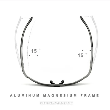 VEITHDIA Aliuminio Magnio Pusiau taškus Poliarizuoti Akiniai nuo saulės Vyrų Vairavimo Saulės Akiniai, Akinių Aksesuarai oculos vyrų atspalvių