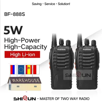 1PC arba 2VNT Baofeng BF-888S Walkie Talkie 888s UHF 5W 400-470MHz BF888s BF 888S H777 Pigūs Du Būdu Radijo su USB Įkroviklis H-777