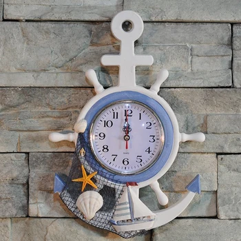 33cm Inkaro Laikrodis Paplūdimio Tema Jūrinių Laivų Varantys Inkaro Sienos Kabo Dekoro
