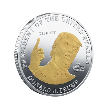 Donald Trump J JAV Prezidento Monetos, Aukso chromu padengtas Sidabro Spalvos Proginę Monetą Ženklelis Dovanų, Suvenyrų Monetas