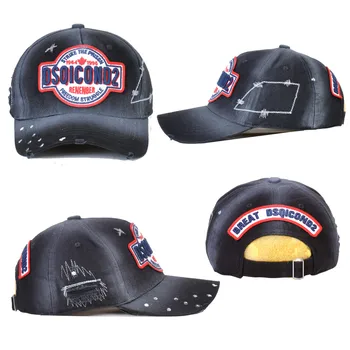 DSQICOND2 Prekės Beisbolo kepuraitę Vyrai Moterys Hat, Black Siuvinėjimo 2019 DSQ2 raidžių Atsitiktinis Bžūp Hip-Hop Snapback Cap Dangteliai Kaulų Tėtis Skrybėlę