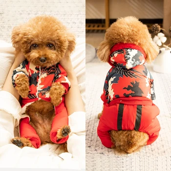 Raudona Chirstmas jorkšyro terjeras drabužius Vėjo Šaltą Žiemą Pudelis šunelis Apskritai Lašas Laivybos Keturių Kojų Kailis Smulkių Gyvūnų