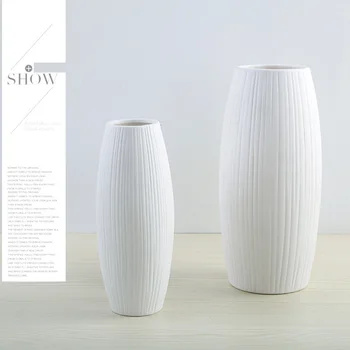 Nauja Europos Paprastos Baltos Keramikos Vaza Šiaurės Šalių Namų Gėlių Inserter Šiuolaikinės Paprasta Vazos Kūrybos Namų Kambarį Papuošalai