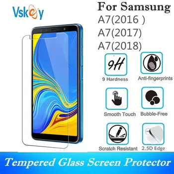 VSKEY 10VNT 2.5 D Grūdinto Stiklo Samsung Galaxy A7 2018 A750 A710 A720 Screen Protector Apsauginės Plėvelės A7 2016 2017 Versija