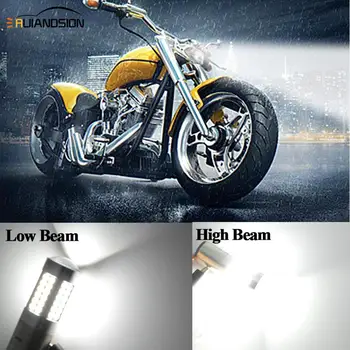 BA20D H6 LED Motociklo priekinių Žibintų Lemputė 66 3030 SMD Lemputes 6 V 12v Balta Hi/Lo Motociklas, Motociklai Mopedas Motoroleris ATV Šviesos Lempos