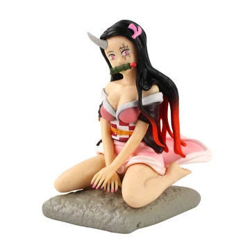 11cm Demon Slayer Kimetsu nr. Yaiba Kamado Nezuko Demonas Etapas Mergina Statula PVC Kolekcines Modelio Paveikslas Žaislai