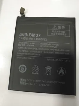 Už Xiaomi 5s Plius BM37 Baterija 3700mAh Originalus Naujas Pakeitimas aksesuaras Xiaomi 5s Plius mobilusis telefonas+Įrankio
