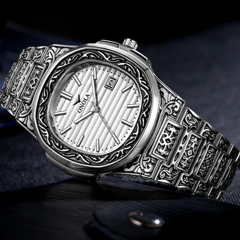ONOLA dizaineris kvarco žiūrėti vyrų 2019 unikali dovana laikrodis atsparus vandeniui mados atsitiktinis Derliaus aukso klasika prabangių laikrodžių vyrams