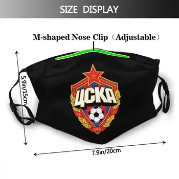 Rusijoje Maskvos CSKA Futbolo Klubo Kaukė Vyrams Daugkartinio naudojimo Kovos su Migla Dulkėms nagų dangteliais filtras