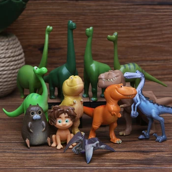 12pcs/Set 2.5-7cm Dinozaurų PVC Pav Arlo Vietoje Henry Butch Mini Modelis Kietas Žaislas Vaikams