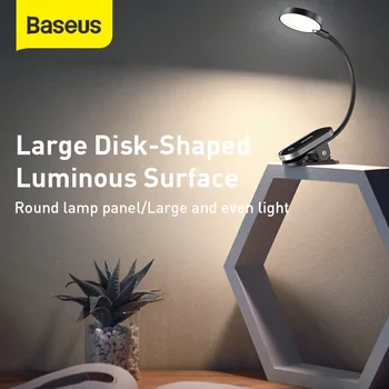 Baseus Įrašą Stalo Lempa LED Belaidžio Stalo Lempos Lankstus Touch Nešiojamas Žibintas Studijų Skaityti Desktop USB Įkrovimo Naktį Šviesos