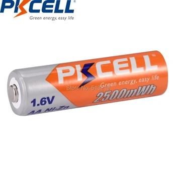 PKCELL 4PC AA 2500mwh baterija+4pcs AAA 900mwh 1.6 v NI-ZN akumuliatoriai ir baterijos 2vnt lango turėtojas