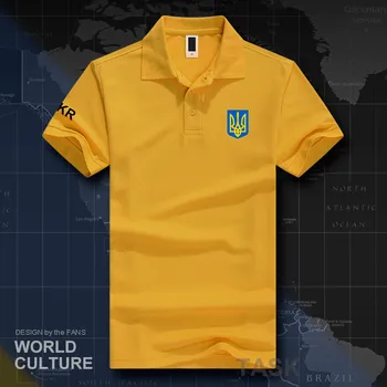 Ukraina ukrainos polo marškinėliai vyrams trumpomis rankovėmis balti ženklai spausdinami šalies 2018 medvilnės tautos komanda šaligatvio naujas UKR Ukrayina 20