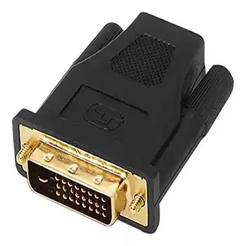 Adaptador DVI-D 24+1 mačo - HDMI hembra Negro