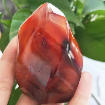 Raudonas agatas kristalų liepsna natūralus kvarcas, Karneolis fakelas brangakmenio laisvos formos kristalai gydymo Reiki namų dekoro
