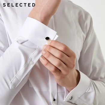 PASIRINKTAS vyriški Medvilniniai sumaišytas ilgomis rankovėmis Slim-fit Marškinėliai T|419305502