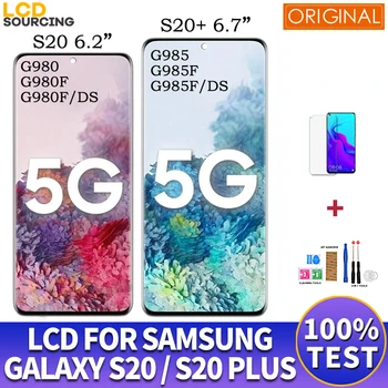 Originalus AMOLED skystųjų kristalų (LCD Samsung Galaxy S20 G980 LCD Ekranas Jutiklinis Ekranas Asamblėjos Pakeisti 