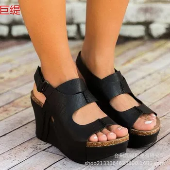2020 m. Naujas Stiliaus Moterų Platforma Platformos Basutės zapatos de mujer butas sandalai sandalias de mujer verano 2018 aišku, aukštakulniai