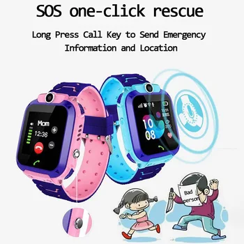 Vaikai Smart Žiūrėti SOS Antil-prarado Smartwatch Kūdikių Vietą Seklys atsparus Vandeniui Smartwatch 2G SIM Kortelės Laikrodis Skambinkite PK Q50 Q90 Q528 S9