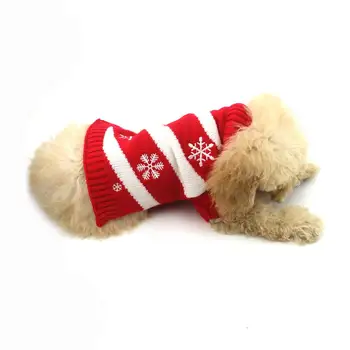 Šuo megztinis Kalėdų Snaigės Megztinis Šuniui Naujus Metus Kostiumas Rudenį ir Žiemą Šuo Megztinis
