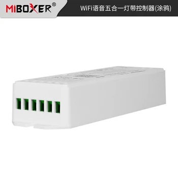 MiBOXER WL5 WiFi LED Led Juostos Valdiklis 2.4 G 15A 5 IN 1, Tinka Vienos Spalvos RGB RGBW RGB+BMT Šviesos Ruože Paramos Voic