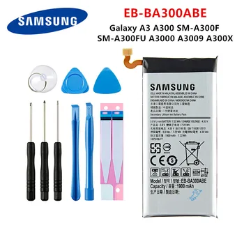 SAMSUNG Originalus EB-BA300ABE 1900mAh Baterija Samsung Galaxy A3 A300 SM-A300F SM-A300FU A3000 A3009 A300X Mobiliuoju Telefonu +Įrankiai