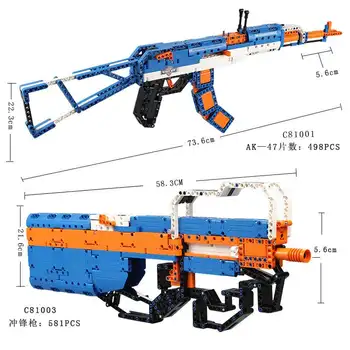 Karinės 98K AK47 Šautuvas Desert Eagle Pistoletas Modelio Blokai PUBG Rinkiniai SWAT Ginklų įrangos pardavimas, biuro įrangos ww2 Gun Žaislai Vaikams