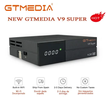 GTmedia V9 Super Skaitmeninės TELEVIZIJOS Palydovinis Imtuvas: DVB-S2 H. 265 DRE &Biss raktas PK Freesat V7S HD V8 NOVA X96 Mini Pat, kaip V9 Super