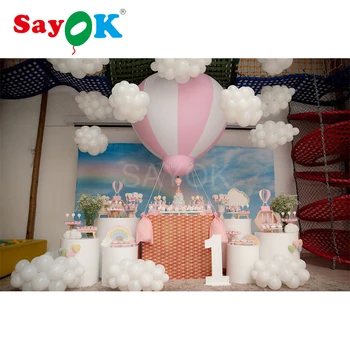 1,5 m(5ft) PVC pusę karšto oro balionu, pripučiami balionai kabo kūdikio dušas šalis/vaikams gimtadienio/medelynas/renginys/paroda/paroda
