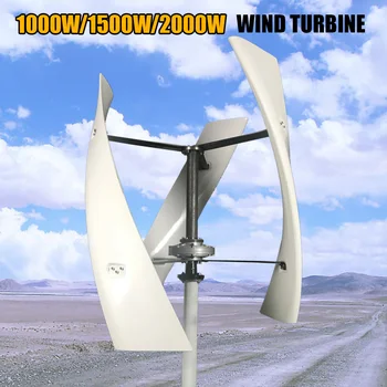 Naujas Energijos 1kW 1,5 kW 2kW Mažos Vertikalios Ašies Vėjo Turbinos Generatorius, 3 Peiliai 24-220V Mažo Greičio vėjo malūnas Namų Ūkių Projektai